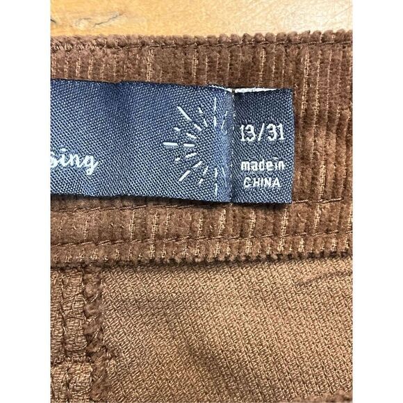 Indigo Rising Corduroy Brown High Rise Pants Flare Bootcut Retro Size 13/31 nwt - Picture 7 of 8